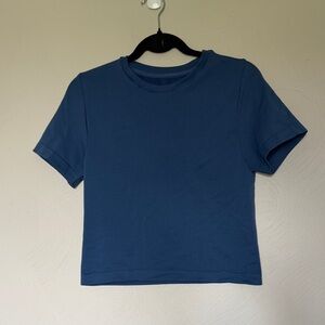 a new day Blue Crewneck Short Sleeve Nylon Tee
